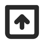 Arrow Up 3 Square SVG Icon